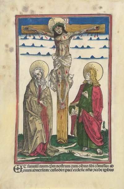 Cristo en la cruz con la Virgen y San Juan de Hans Burgkmair I
