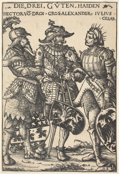 Héctor, Alejandro y Julio César de Hans Burgkmair I
