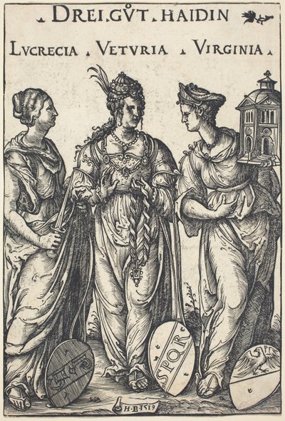 Lucrecia, Veturia y Virginia de Hans Burgkmair I