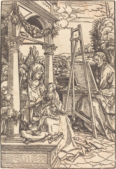 San Lucas pintando el retrato de la Virgen de Hans Burgkmair I