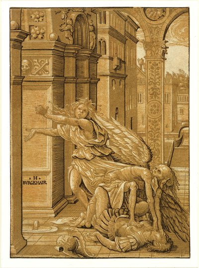 Amantes sorprendidas por la muerte de Hans Burgkmair the Elder