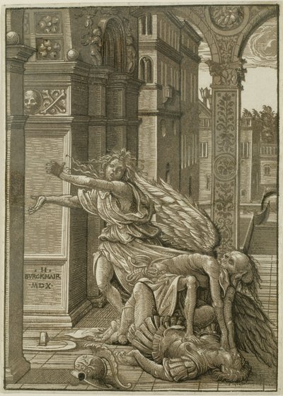 Amantes sorprendidos por la muerte de Hans Burgkmair the Elder