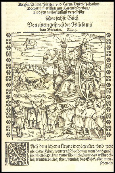 La Rueda de la Fortuna, ca 1545 de Hans Burgkmair the Elder