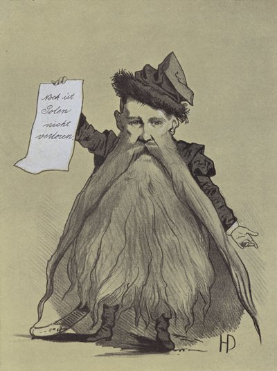 Caricatura del patriota polaco Franciszek Smolka de Hans Canon