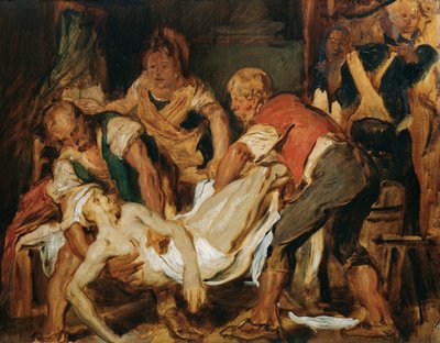 La recuperación del cuerpo de Jean-Paul Marat de Hans Canon