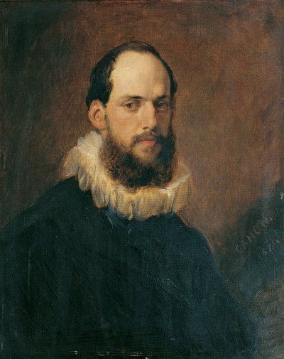Wilhelm Wartenegg con un traje del siglo XVII. de Hans Canon