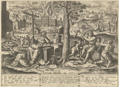 Paciencia en la adversidad Alegorías de la pobreza y la riqueza (título de la serie) de Hans Collaert (I)