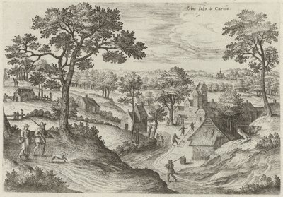 Vista de la iglesia de San Job y del castillo de Carloo de Hans Collaert (I)