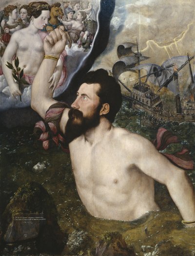 Retrato alegórico de Sir John Luttrell, 1550 de Hans Eworth or Ewoutsz