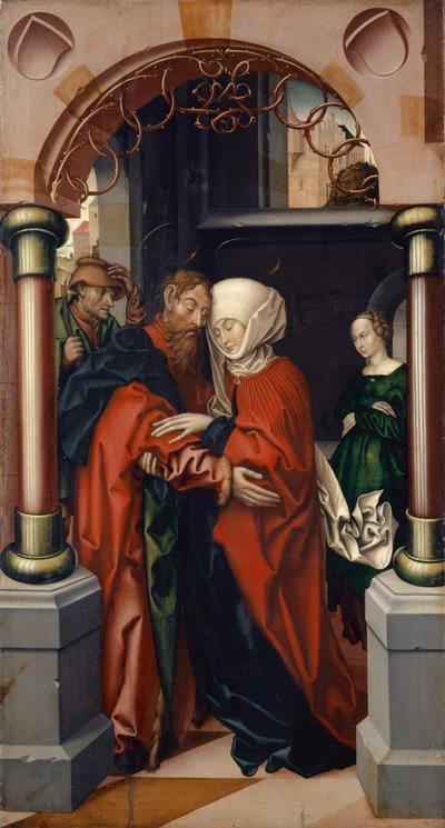 Joaquín y Ana en la Puerta Dorada, 1512 de Hans Fries