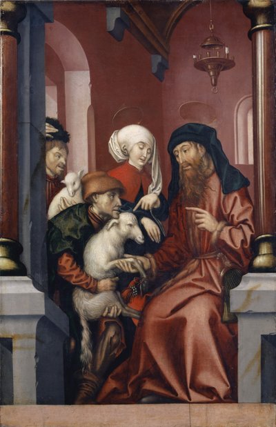 Joaquín y Ana eligiendo un cordero para el sacrificio, 1512 de Hans Fries