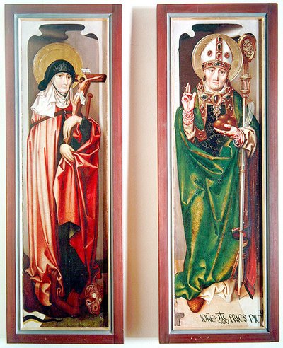 Santa Margarita y San Nicolás de Myra, c.1507 de Hans Fries