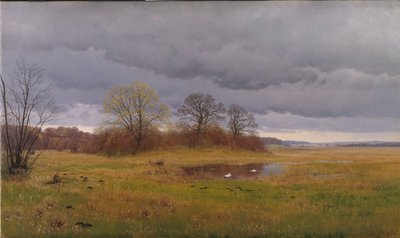 Paisaje primaveral con chubascos. Sur de Selandia de Hans Friis
