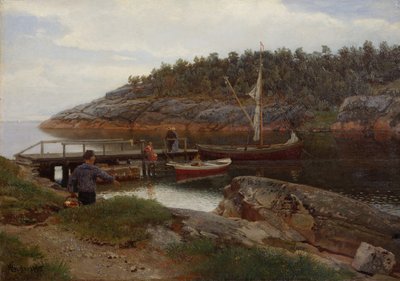 bahía y hanko de Hans Gude