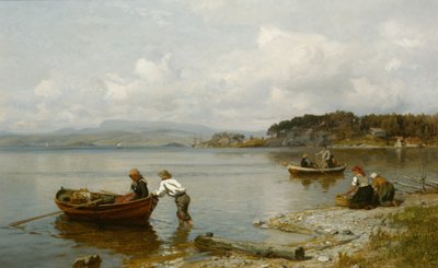 paisaje de fiordos de Hans Gude