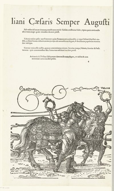 Carroza triunfal del emperador Maximiliano I
Copias según el Carro Triunfal para el Emperador Maximiliano I de Durero (título de la serie)
Triumphalis hic Currus Ad Honorem Invictiss. Ac Gloriosissimi Principis D. Maximiliani Caesaris Semper Augusti conc de Hans Guldenmund
