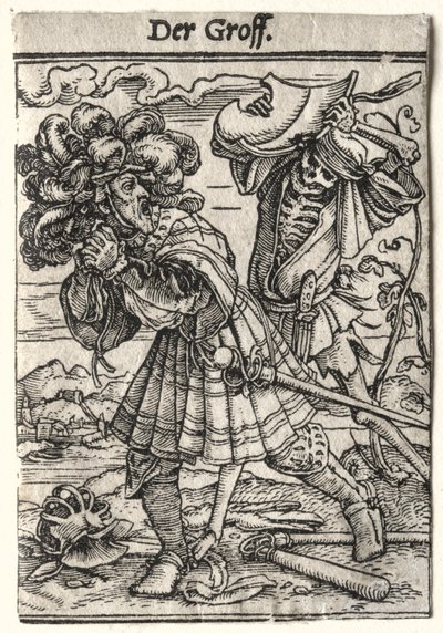 Danza de la muerte: El conde, c. 1526 de Hans Holbein
