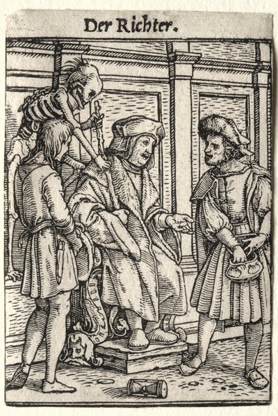 Danza de la Muerte: El Juez de Hans Holbein