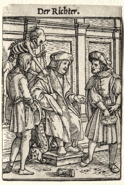 Danza de la muerte: El juez de Hans Holbein