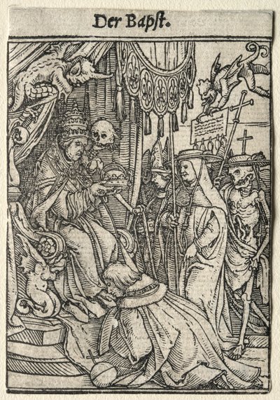 Danza de la Muerte: El Papa de Hans Holbein
