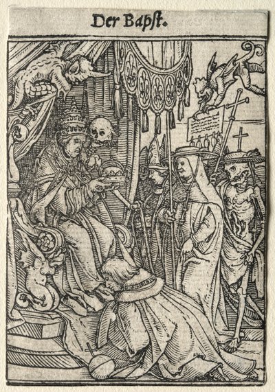 Danza de la Muerte: El Papa de Hans Holbein