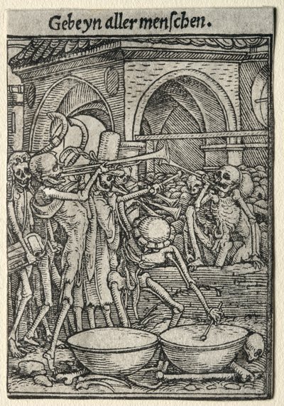 Danza de la muerte: Los trompetistas de la muerte de Hans Holbein