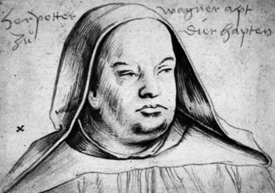 Retrato de Peter Wagner, abad de Thierhaupten de Hans Holbein d.Æ.