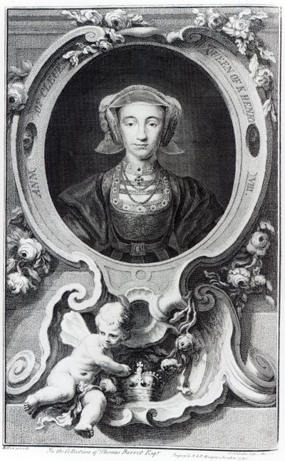 Ana de Cleves, grabado por Jacobus Houbraken, 1740 de Hans Holbein der Jüngere
