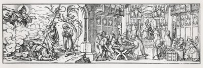 Caricatura Anti-Católica denunciando la corrupción del Papa de Hans Holbein der Jüngere