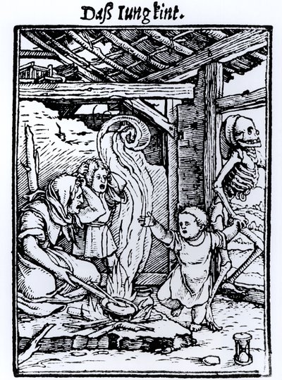 La Muerte llevándose a un niño, de la serie 