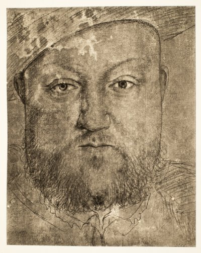 Enrique VIII dibujo a tiza, c.1540, pub. 1902 (colotipia) de Hans Holbein der Jüngere
