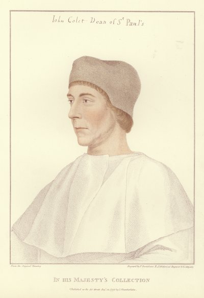John Colet, Decano de la Catedral de San Pablo (aguatinta) de Hans Holbein der Jüngere