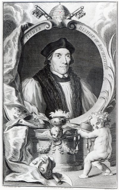 John Fisher, obispo de Rochester, grabado por Jacobus Houbraken, c.1738-42 de Hans Holbein der Jüngere