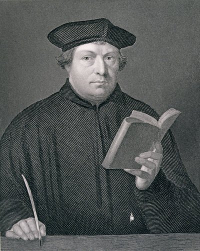 Martín Lutero (1483-1546), grabado por W. Holl, de 
