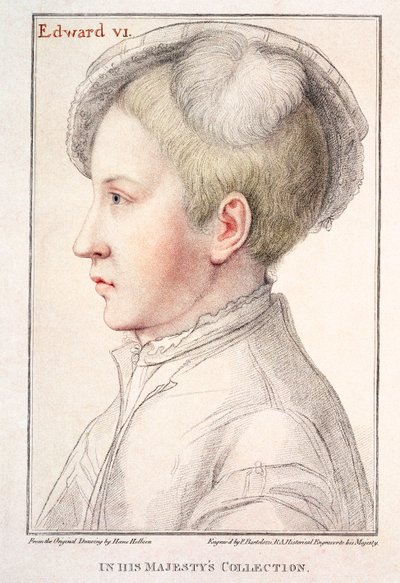 Retrato de Eduardo VI (1537-53) grabado por Francesco Bartolozzi, 1796 de Hans Holbein der Jüngere