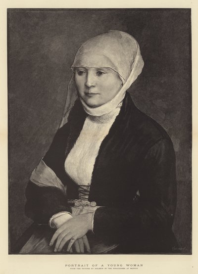 Retrato de una joven de Hans Holbein der Jüngere