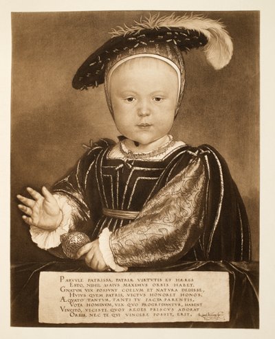 Príncipe Eduardo, luego Rey Eduardo VI, c.1540, pub. 1902 de Hans Holbein der Jüngere
