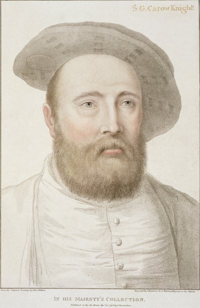 Sir George Carew (c.1514) grabado por Francesco Bartolozzi (1727-1815), 1795 de Hans Holbein der Jüngere