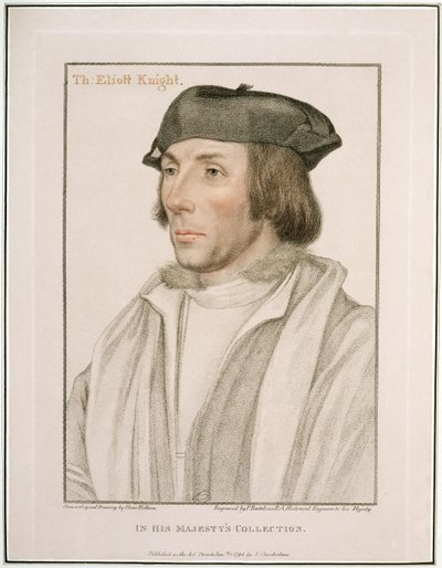 Sir Thomas Elyot, grabado por Francesco Bartolozzi, 1794 de Hans Holbein der Jüngere