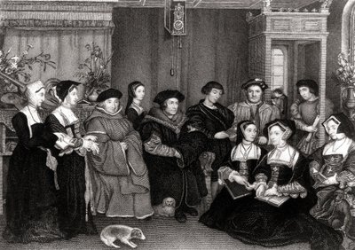 La familia de Thomas More (1478-1535), canciller de Inglaterra de Hans Holbein der Jüngere