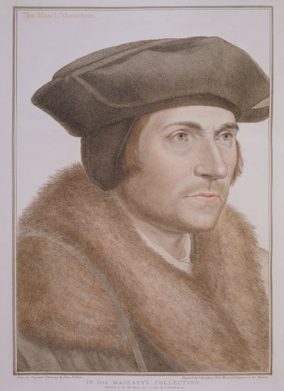 Tomás Moro, Lord Canciller (1478-1535) grabado por Francesco Bartolozzi (1727-1815) de Hans Holbein der Jüngere