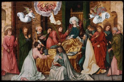 Dormition de la Vierge Marie - La Dormición de la Virgen - Holbein, Hans, el Viejo (1465-1524) - 1492 - Oleo sobre madera - 150x 228,5 - Szepmuveszeti Muzeum, Budapest de Hans Holbein the Elder