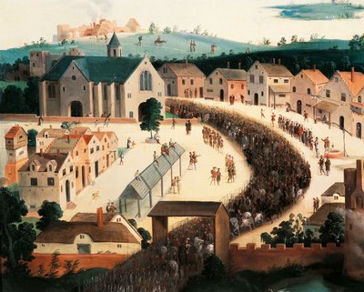 Enrique VIII llegando al Campo del Paño de Oro, 7 de junio de Hans Holbein the Elder