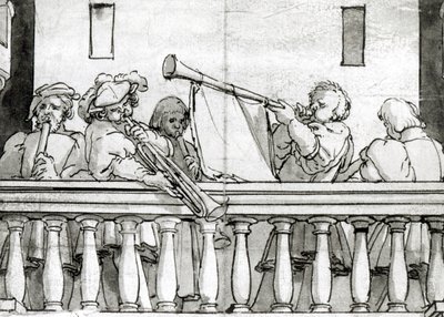 Músicos de Enrique VIII de Hans Holbein the Elder