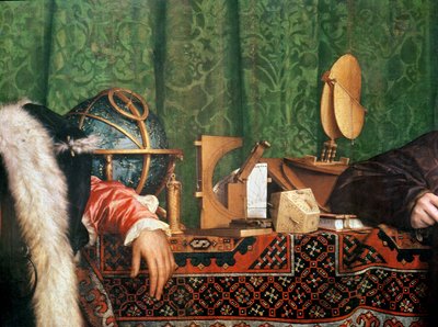 Los Embajadores, detalle de los instrumentos astronómicos, 1533 (detalle) de Hans Holbein the Elder