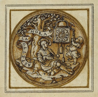 Alegoría del Tiempo - Diseño para un colgante o insignia de sombrero, c.1532-43 de Hans Holbein der Jüngere