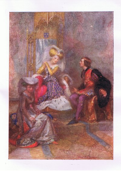 ¿Y qué dices entonces a mi amor? (Rey Enrique V), de Las Obras Completas de Shakespeare publicadas por George Harrap & Co Ltd, 1920s de Hans Holbein der Jüngere