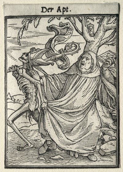 Danza de la Muerte: El Abad de Hans Holbein the Younger