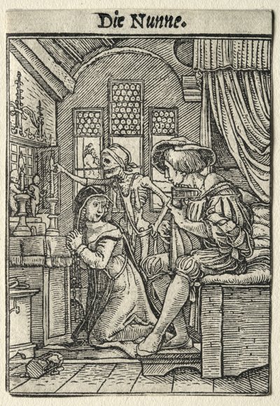 Danza de la muerte: La monja de Hans Holbein the Younger