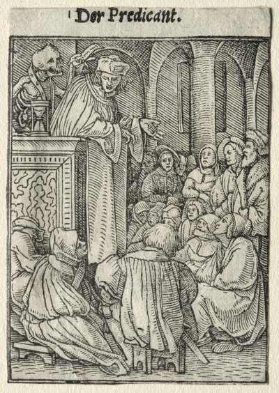 Danza de la muerte: El predicador de Hans Holbein the Younger